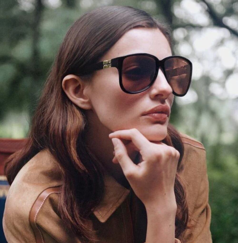 NEW Miu Miu MU A08S Brown Havana Oversized Sunglasses $578